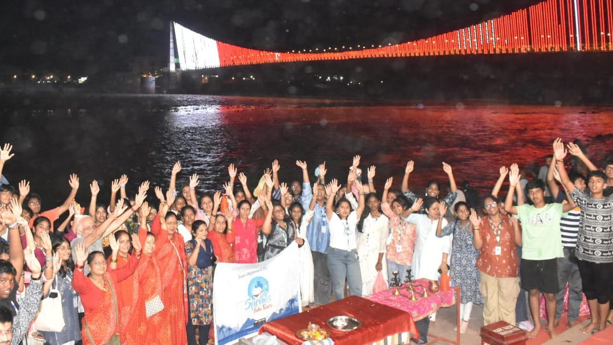 National Unity Day celebrated during Ganga Aarti at Purnanand Ghat Rishikesh Sardar Patel birthday