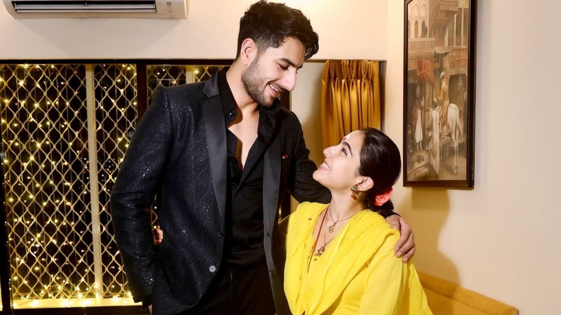 Sara Ali Khan brother Ibrahim Ali Khan sibling goals latest Photos Diwali celebration Saif Amrita version 2.0