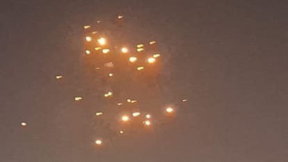 Diwali: Amazing view in Meerut, see pictures and videos taken from drone... Sky colored with fireworks