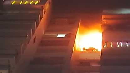 Accident on Diwali Due to fireworks fire broke out in five high rise societies of Greater Noida West in Greate