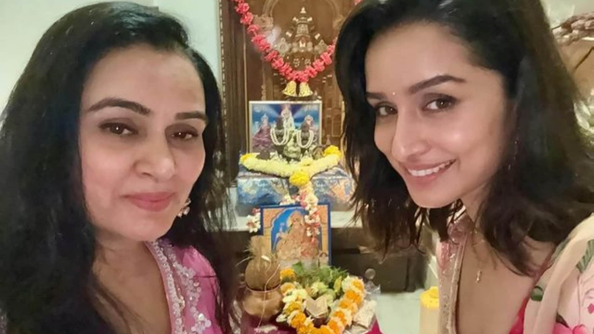 Stree 2 actress Shraddha Kapoor enjoyed her diwali Celebrations with Family and her pet dog