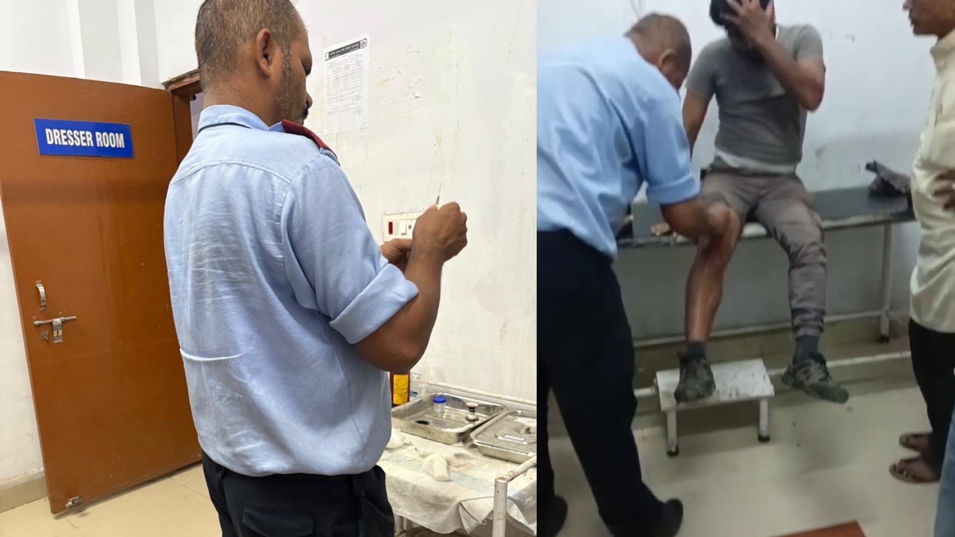 Bihar News : Negligence of health department in PHC of Muzaffarpur, guard injected video viral