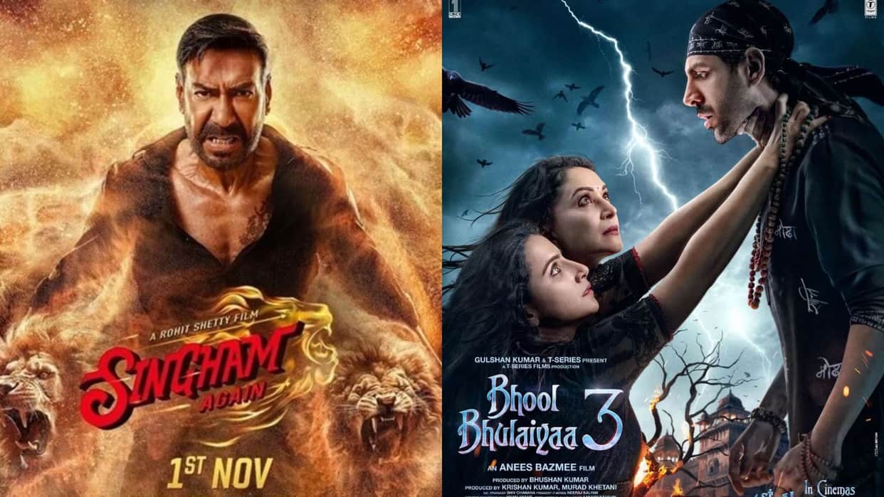 Box Office Report Singham again vs bhool bhulaiyaa 3 day 1 collection jigra vicky vidya ka woh wala video