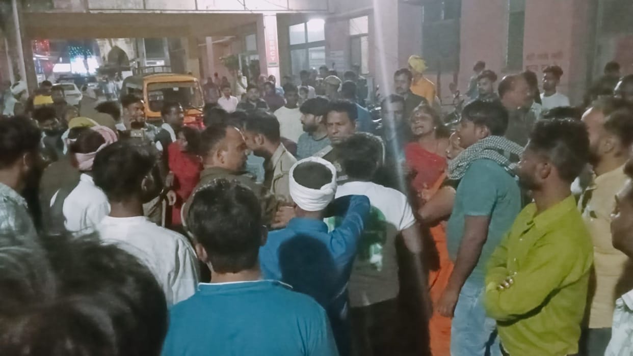 Auto overturned two died and one injured accident happened due to collision with a bull