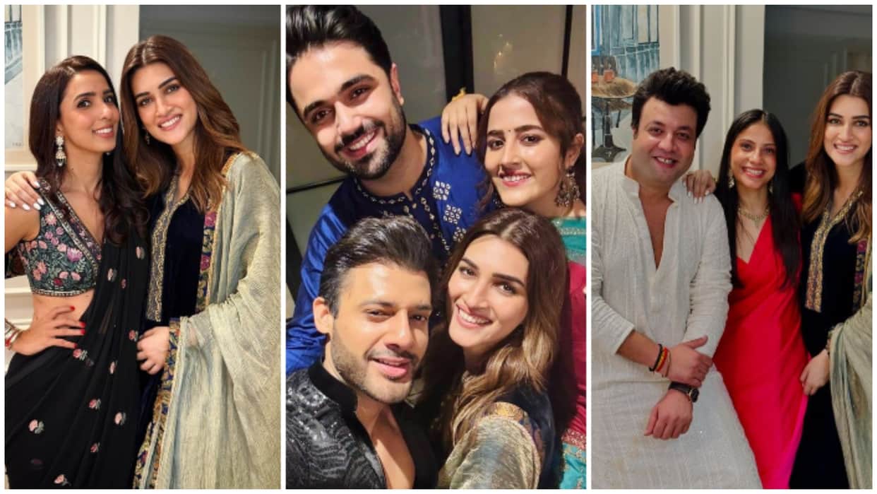 Do Patti actress Kriti Sanon shared pictures from Diwali celebration along with rumored boyfriend Kabir Bahia