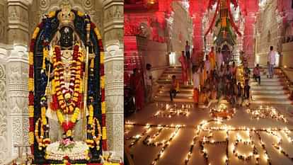 50-50 thousand lamps were lit in court of Ramlala on Hanuman Jayanti and Diwali in Ayodhya.