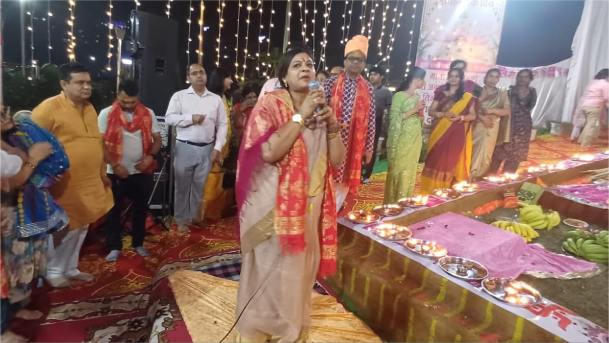 Sonipat: Worship of 36 feet Govardhan was done in Shri Agrasen Dham