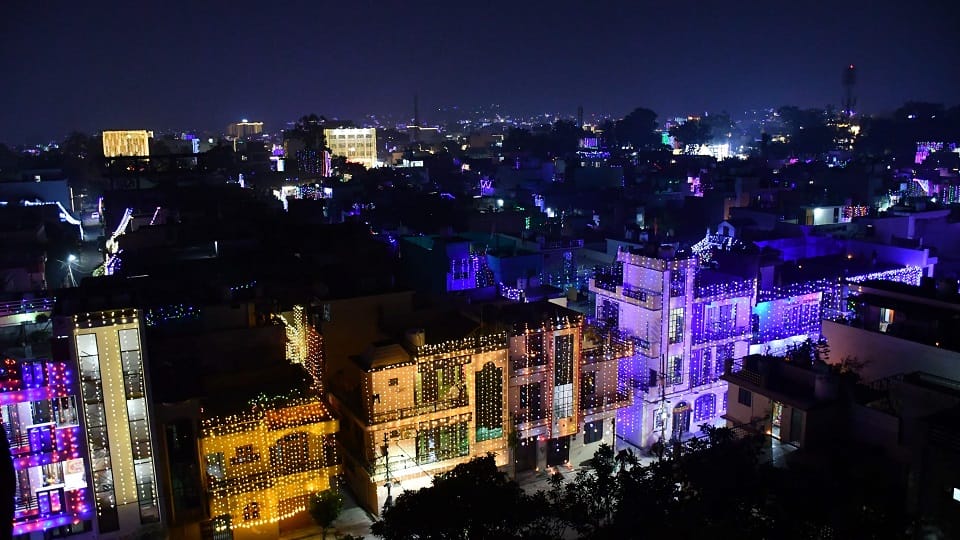 Diwali was celebrated with enthusiasm for two days in haldwani uttarakhand