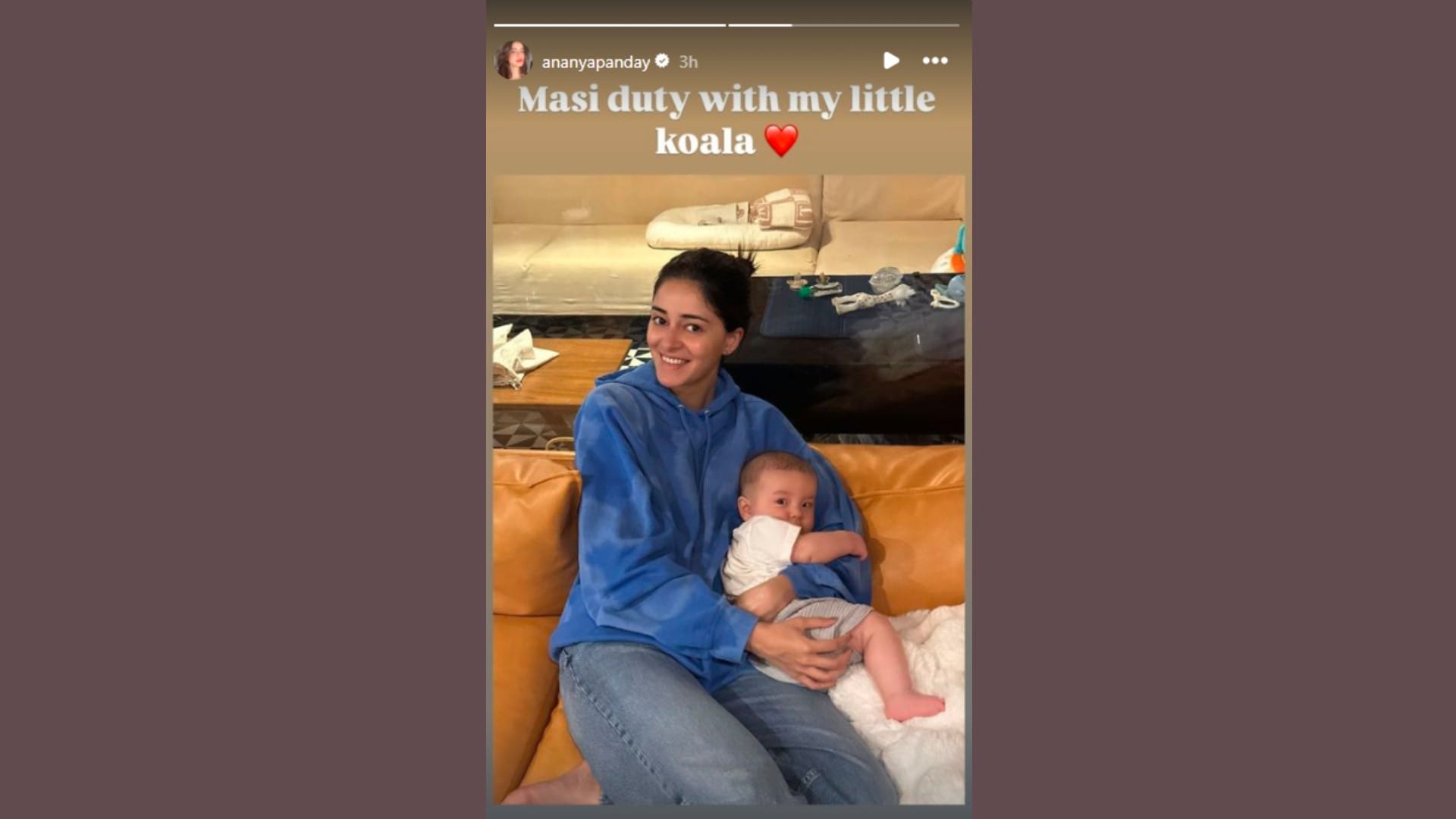 Ananya Pandey shared a picture with her sister alanna panday baby was seen performing masjid duty in photo