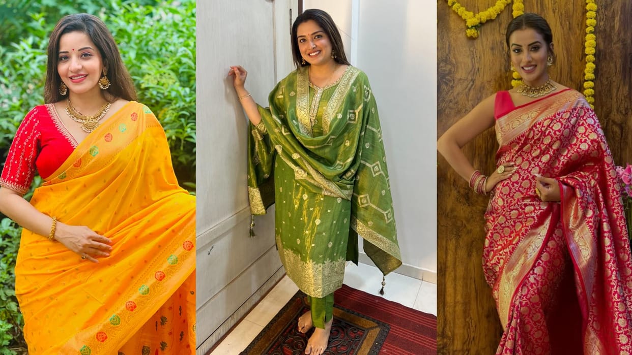 Chhath Puja 2024 looks inspired by bhojpuri actress monalisa to akshara singh