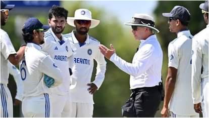 अंपायर से बहस करते ईशान किशन