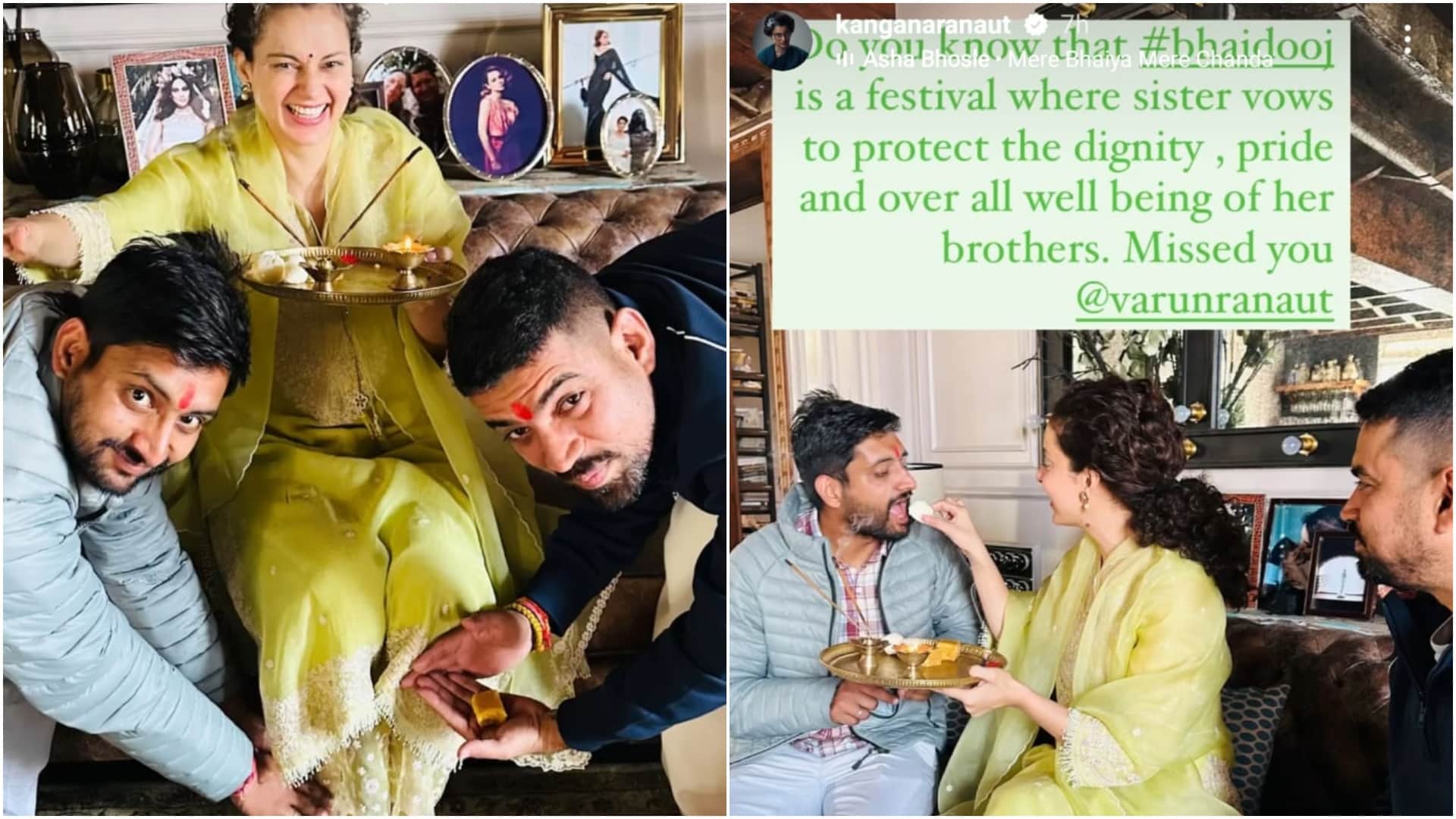 Asha Bhosle and kangana ranaut celebrates bhai dooj shared pictures with fans