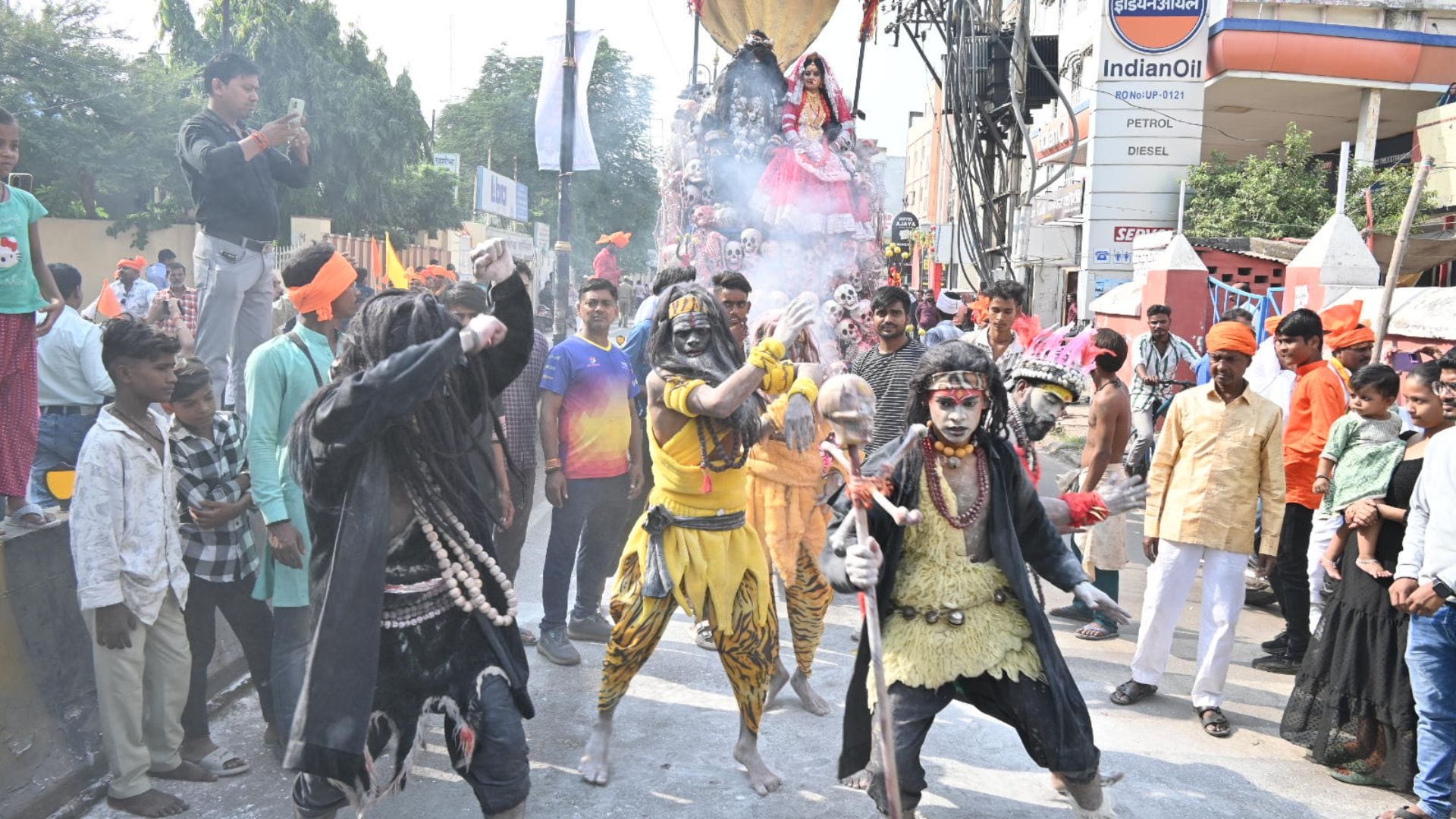 Ghosts ghouls came out Mahakali and Mahadev eight kilometer long procession 5244 year old tradition followed