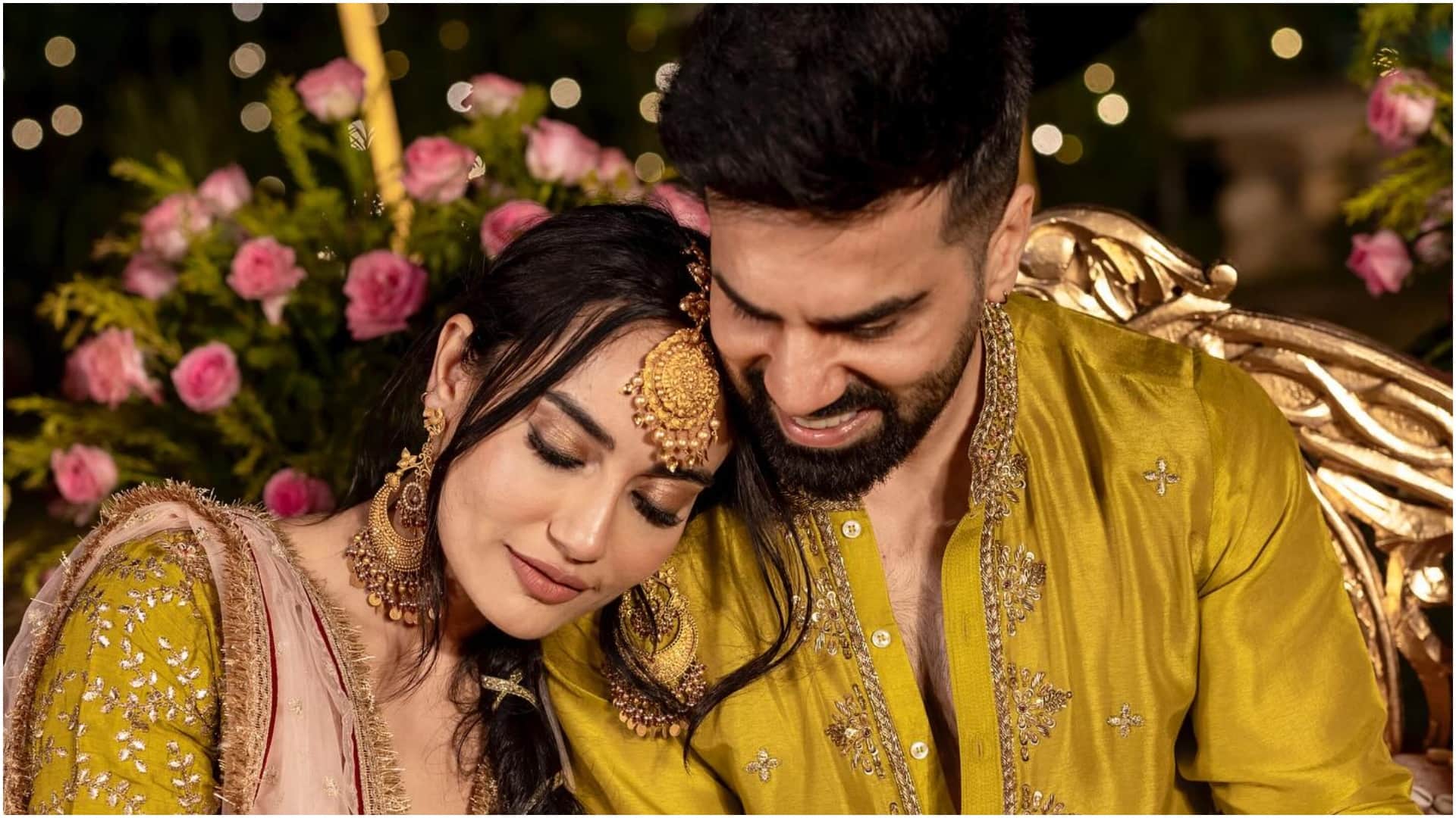 Newlyweds Actress Surbhi Jyoti and her husband Sumit Suri Meet Uttarakhand CM Pushkar Singh Dhami