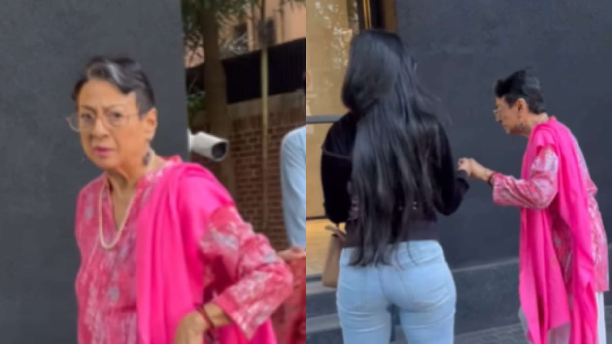Tanuja refused to pose for paps at Singham Again screening reason will surprise you watch video inside