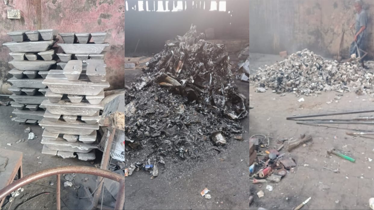 Sonipat: Aluminum was being extracted by melting medicine wrappers, eight furnaces demolished