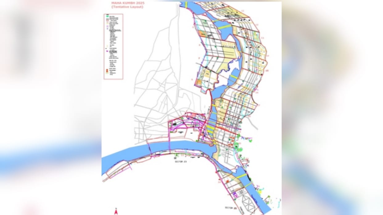 Primary blueprint of settlement of Mahakumbh ready, one to nine sectors will remain towards the city.