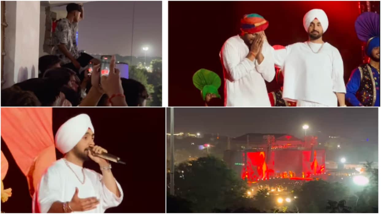 Diljit Dosanjh Dil Luminati Tour fans watch concert from pg floor video and pictures viral on social media
