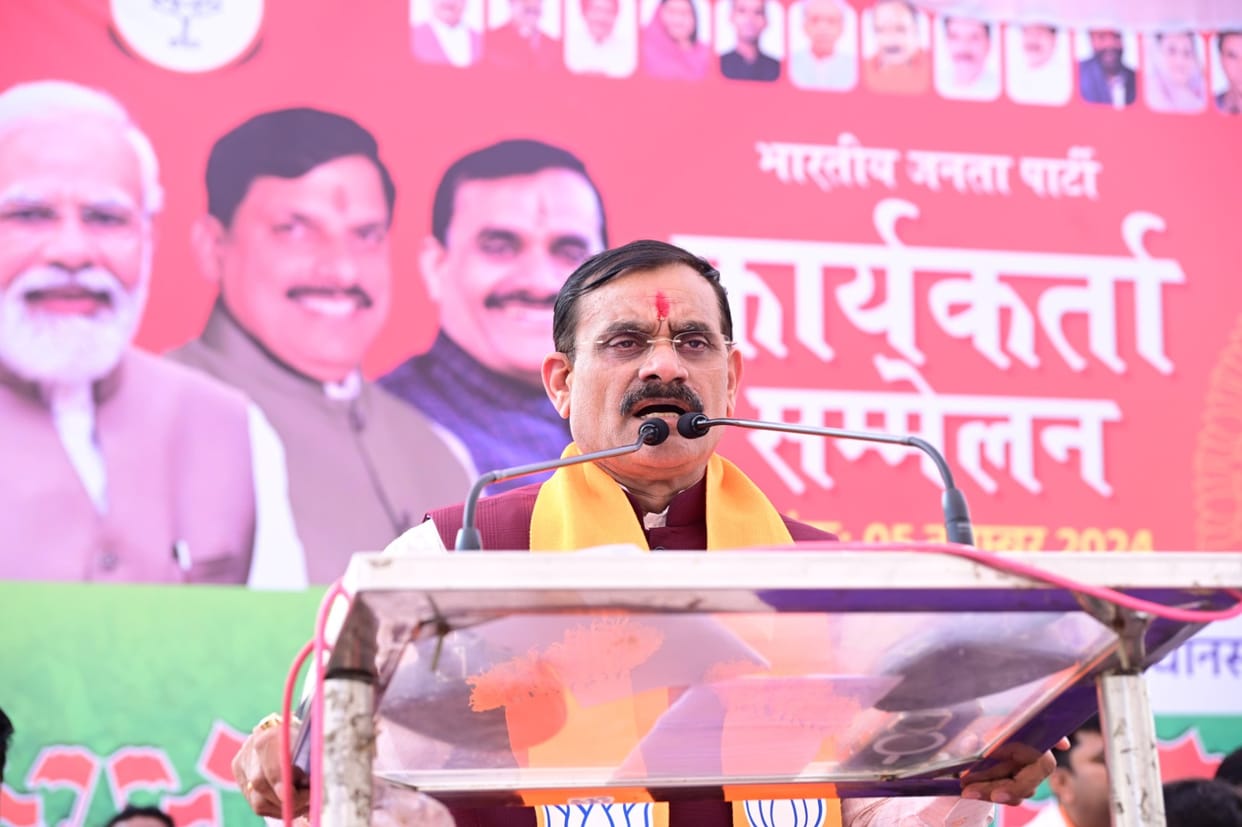 MP News: VD Sharma said in Budhni that BJP workers and lotus flowers are the real candidates at the booth leve