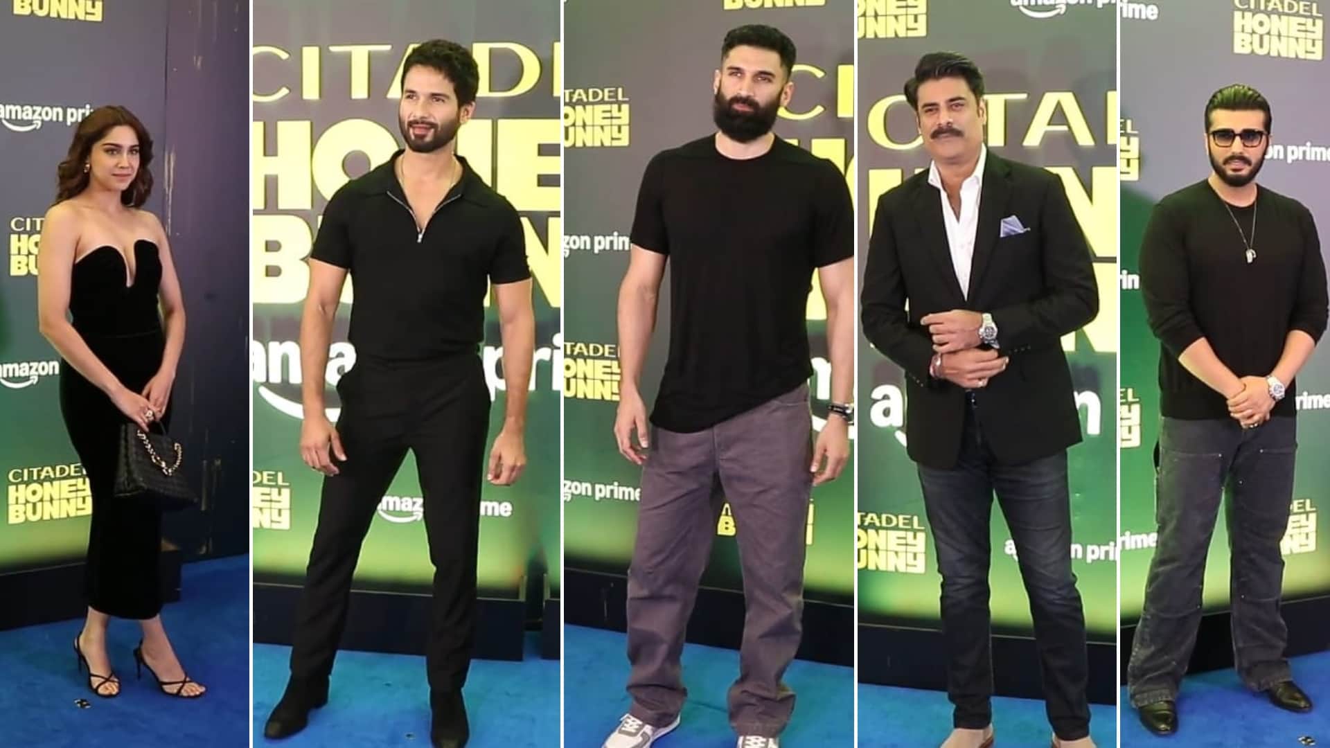 Citadel Honey Bunny Premiere Blue Carpet Samantha Ruth Prabhu Varun Dhawan Sikander Kher Shahid Kapoor more