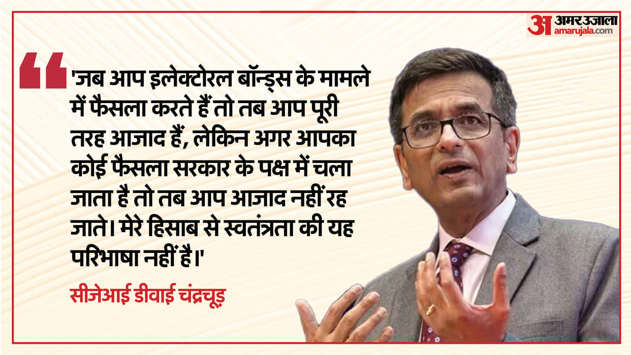 CJI dy chandrachud said judicial independence not mean always ruling against government said social media