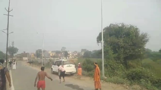 Sticks and rods were used in land dispute vehicles were also damaged heavy police force deployed