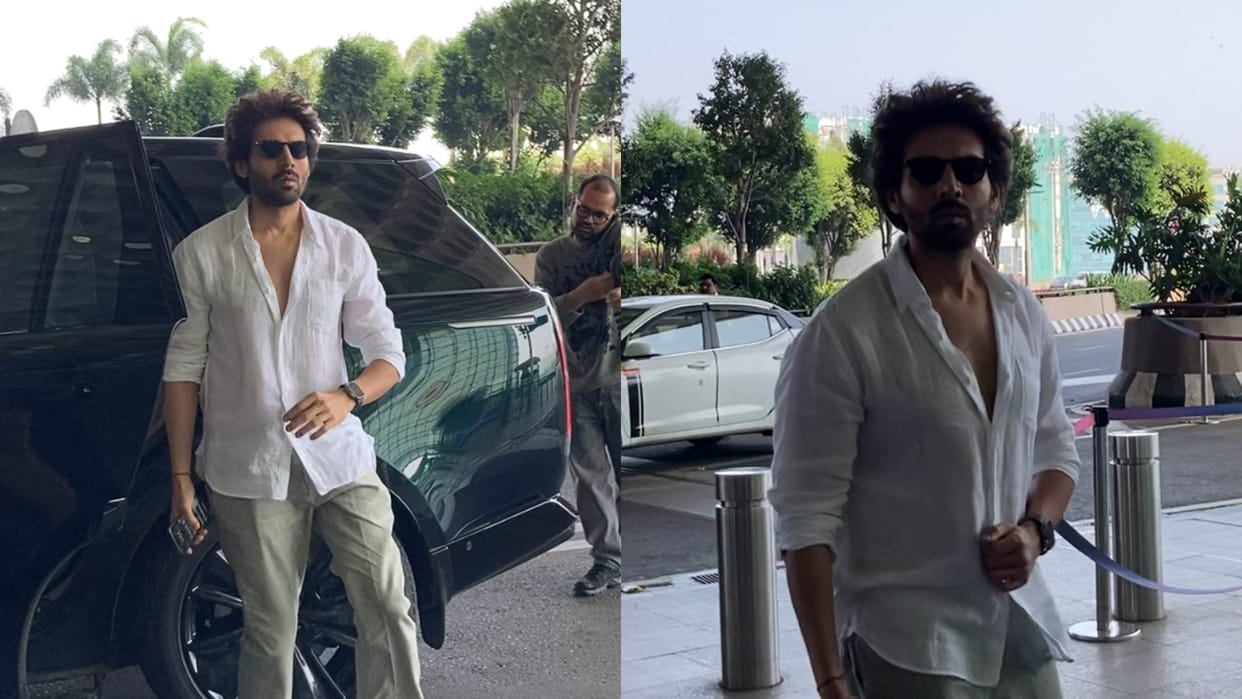 KARTIK AARYAN FLYING TO VARANASI FOR GANGA AARTI FOR BHOOL BHULAIYAA 3 VIDEO GOES VIRAL