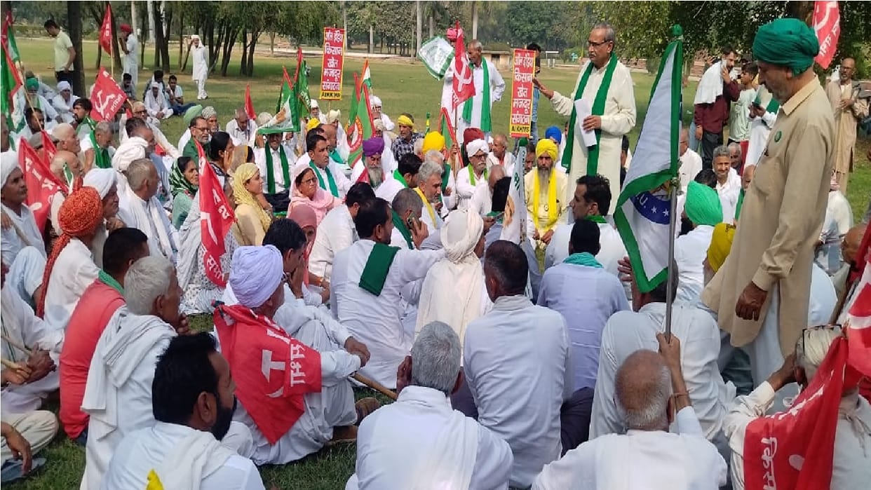 Mahapanchayat in Kurukshetra, Farmers gather at Tau Devi Lal Park, prepare to surround CM residence