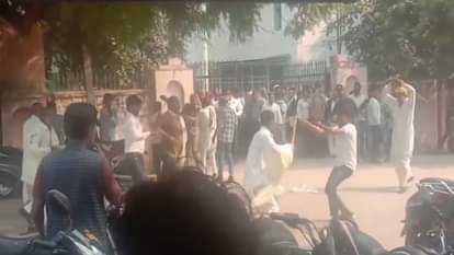 Morena News Outside court two sides clashed with sticks many people from both sides got injured