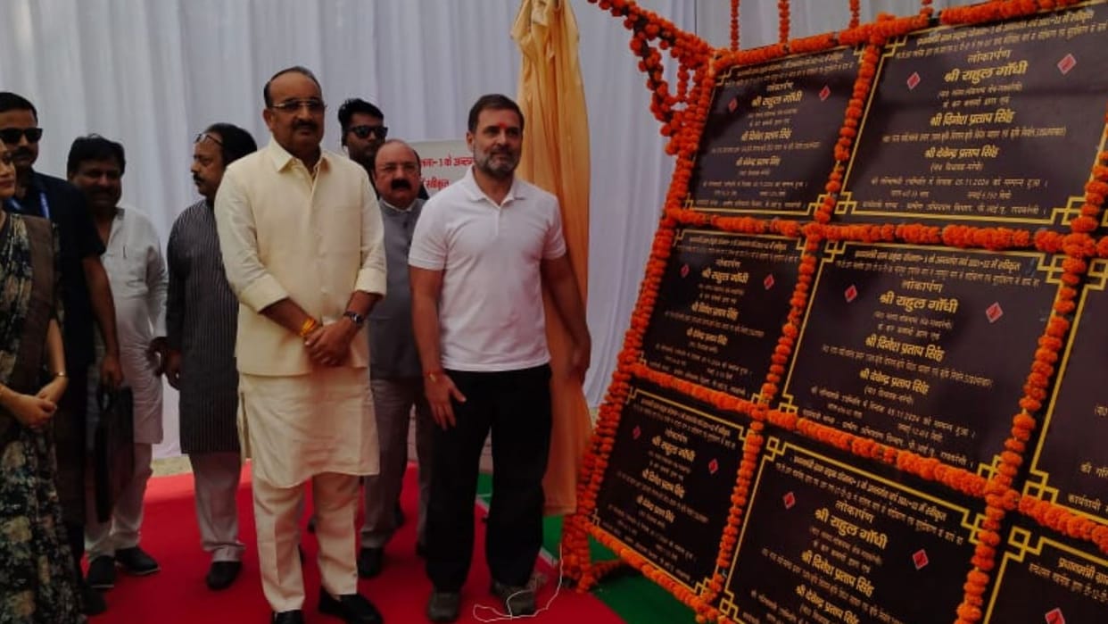 Congress leader Rahul Gandhi in Raebareli.