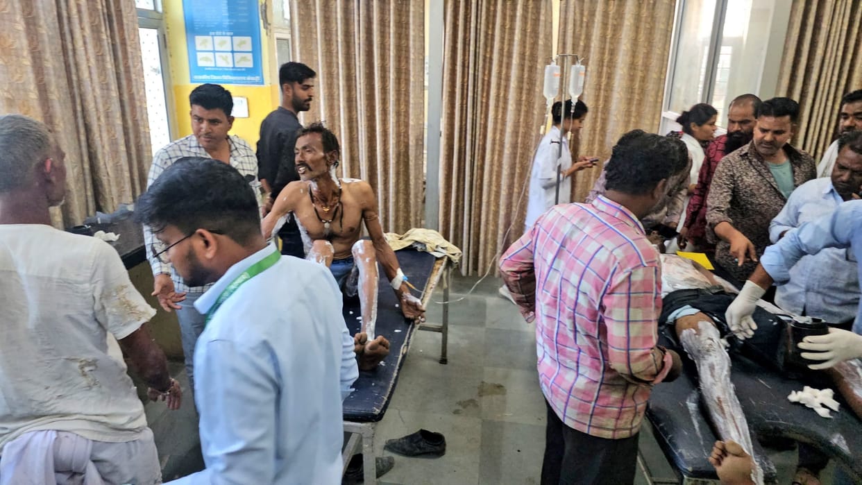 Kekri News: An explosion occurred in a gas welding shop while cutting empty chemical drums, 4 people got burnt