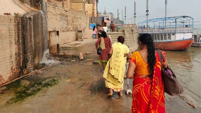 snub cleanliness drive Sewage from monasteries temples ashrams hotels flowing into Ganga in varanasi