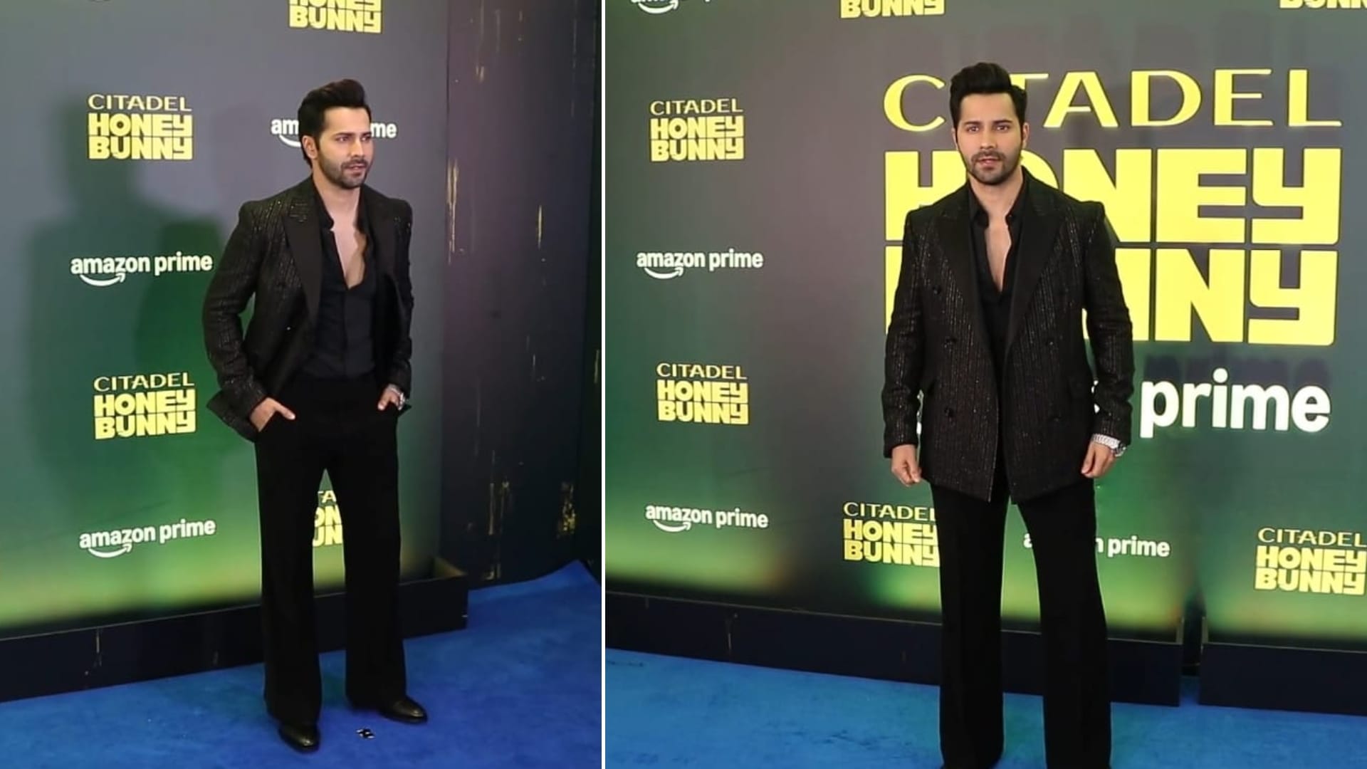 Citadel Honey Bunny Premiere Blue Carpet Samantha Ruth Prabhu Varun Dhawan Sikander Kher Shahid Kapoor more