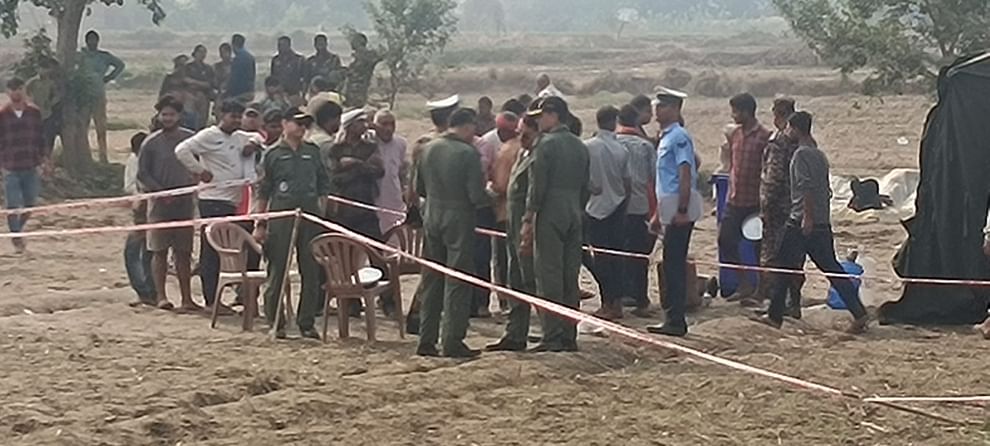 Mig-29 Crash wreckage remain in field each and every part has been searched team is engaged in investigation