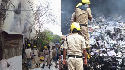 Bihar: Fire broke out in Patna Patrakar Nagar police station, police; Fire brigade team busy in controlling