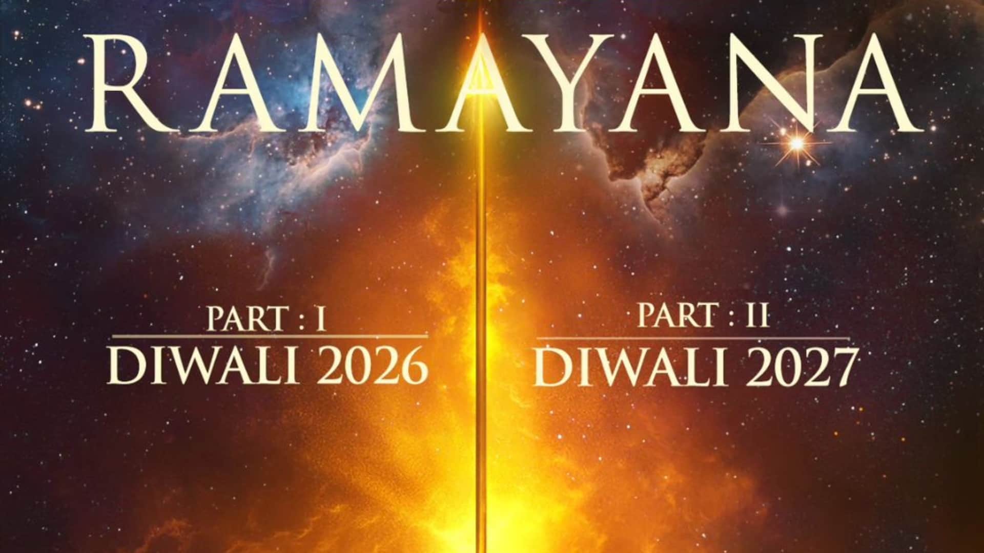 Ramayana First Poster Out starrer Ranbir Kapoor Sai Pallavi Two Parts To Release On Diwali 2026 And 2027
