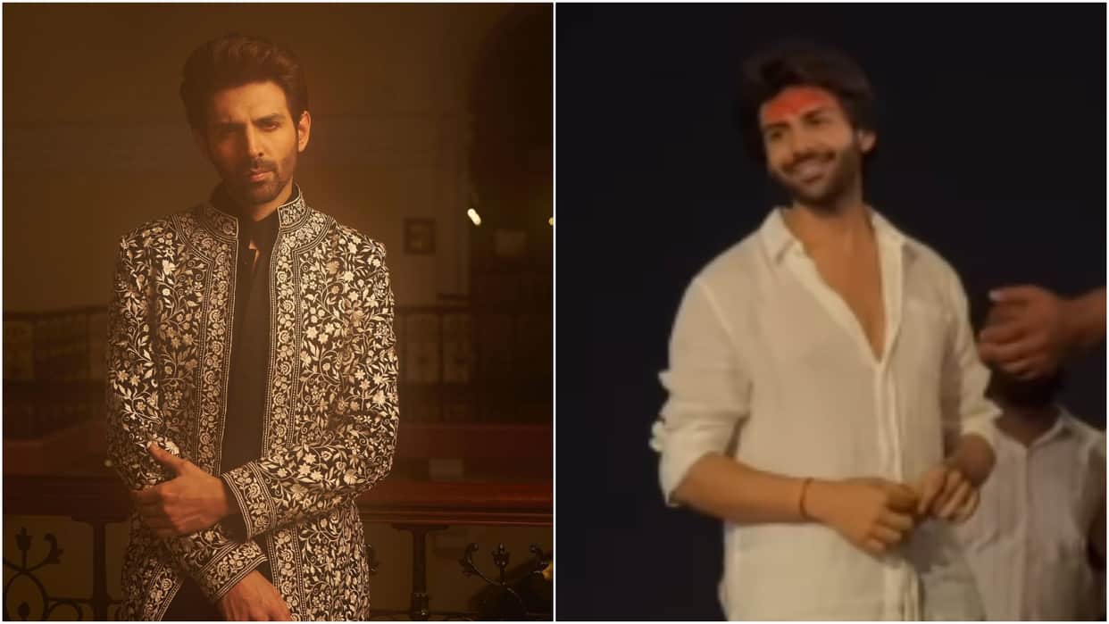 Kartik Aaryan blushes on question of marriage in varanasi video gone viral on social media