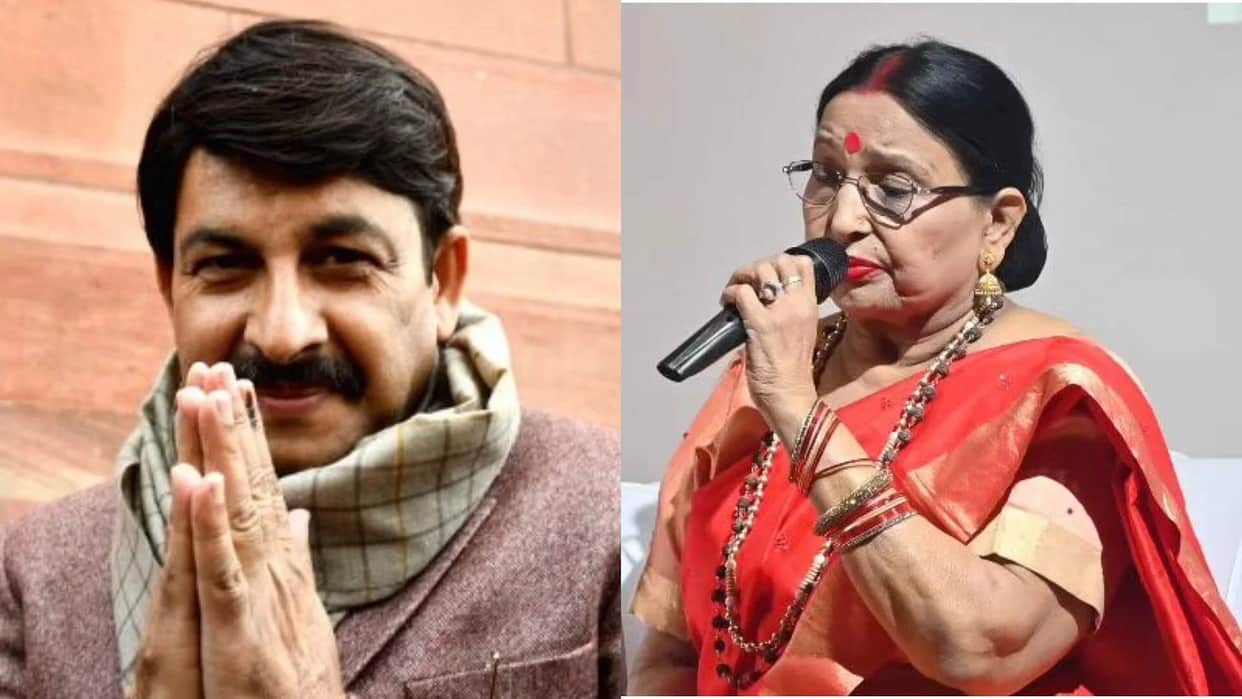 Sharda Sinha passed away actor and politician Manoj Tiwari reached AIIMS hospital to pay last respects to her