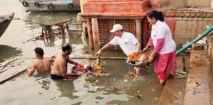 Chhath Puja 2024 Cleanliness conducted on Ghats of Kashi for Chhath festival