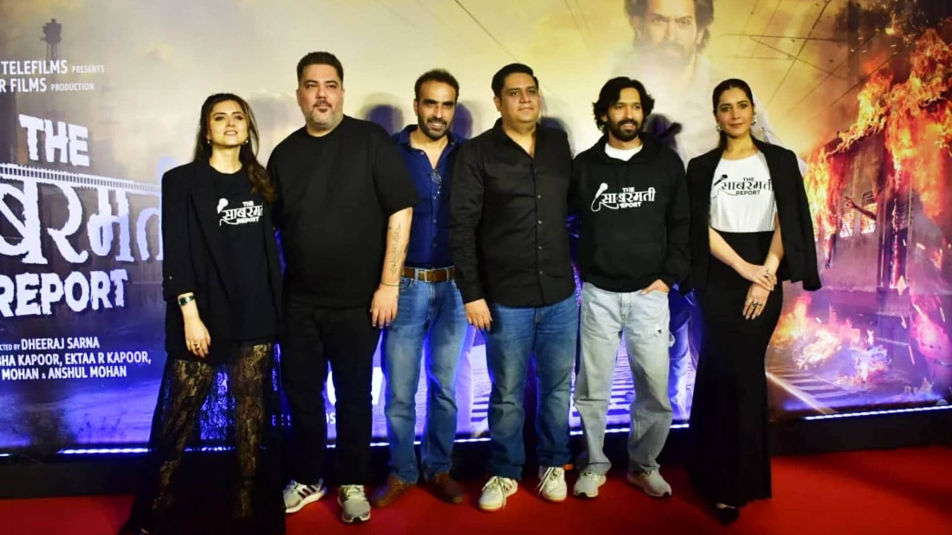 The Sabarmati report trailer launch vikrant massey ridhi dogra ektaa r kapoor raashi khanna at film event