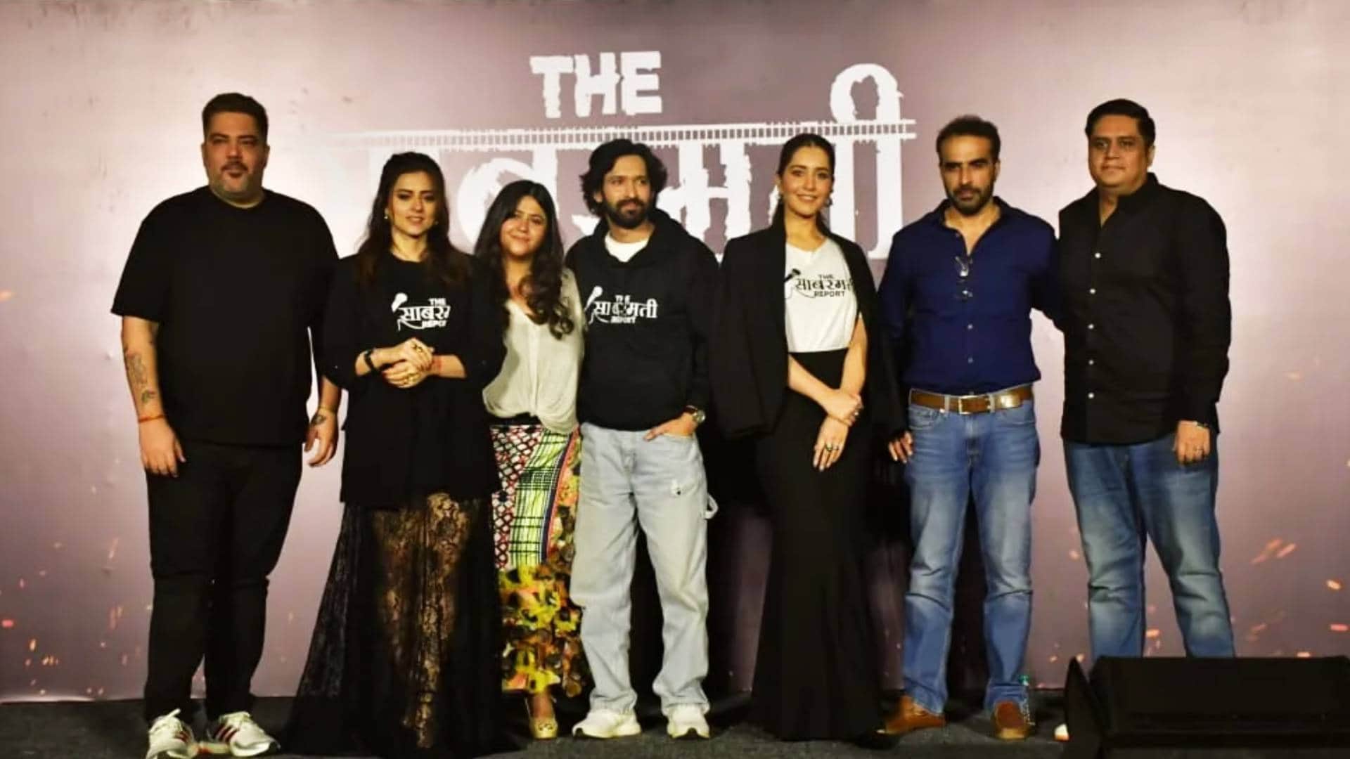 The Sabarmati report trailer launch vikrant massey ridhi dogra ektaa r kapoor raashi khanna at film event