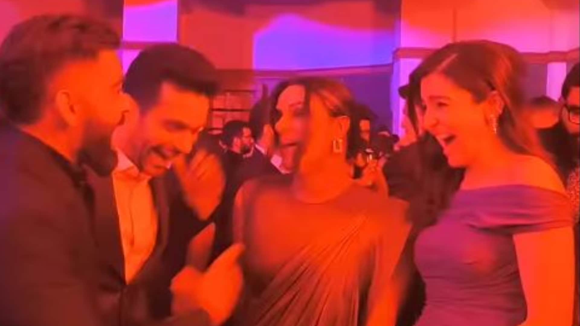 Anushka Sharma Can not Stop Laughing As Virat Kohli Fun Side shared by angad bedi see Unseen Viral Video