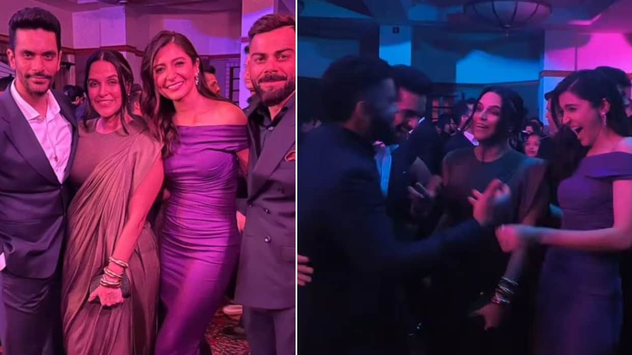 Anushka Sharma Can not Stop Laughing As Virat Kohli Fun Side shared by angad bedi see Unseen Viral Video