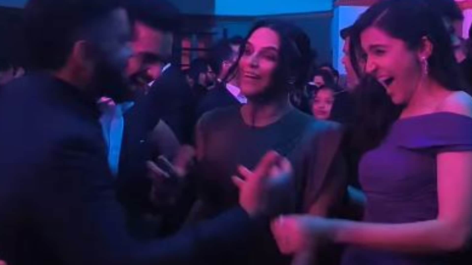 Anushka Sharma Can not Stop Laughing As Virat Kohli Fun Side shared by angad bedi see Unseen Viral Video