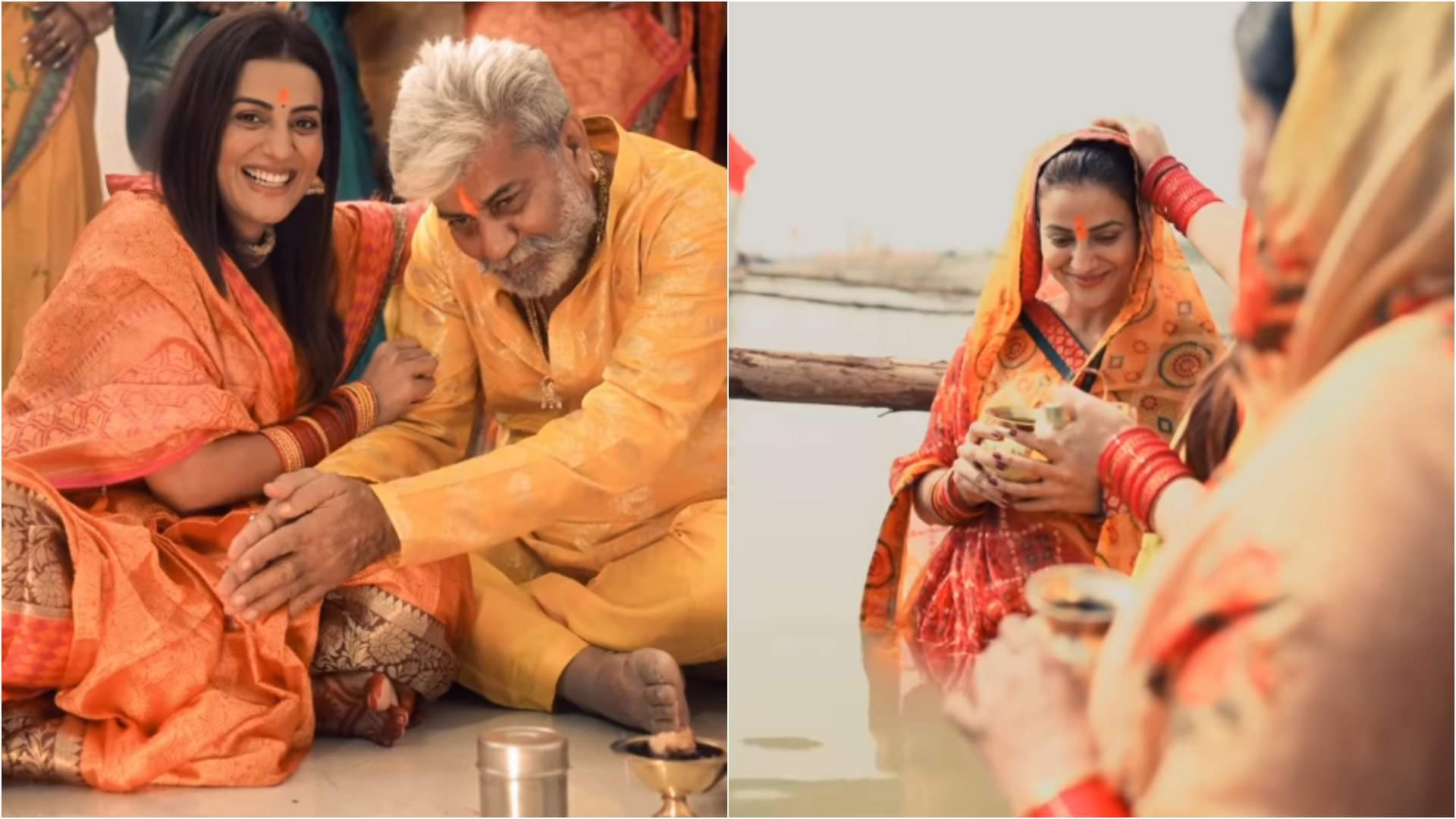 Chhath Puja 2024 Bhojpuri star Akshara Singh observing chhath fast for the first time shares ghimpls of Kharna