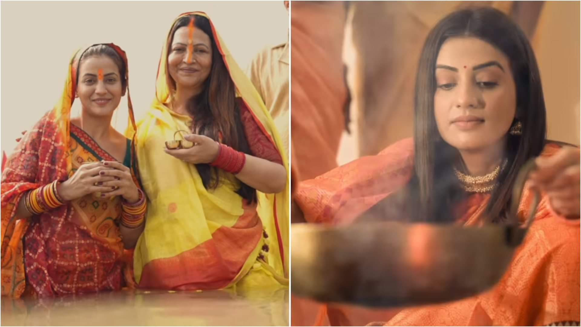 Chhath Puja 2024 Bhojpuri star Akshara Singh observing chhath fast for the first time shares ghimpls of Kharna