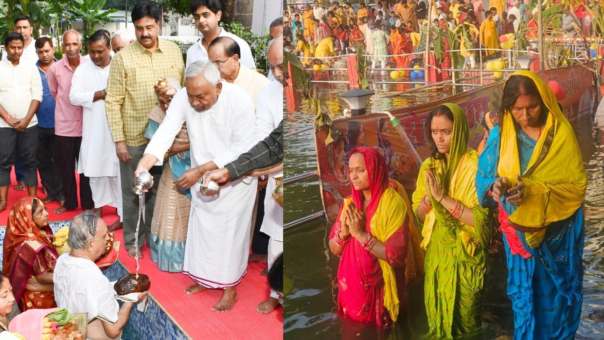 Chhath Puja: Today is the third day of the Chhath, offering prayers to Lord Surya; Patna Chhath Ghat