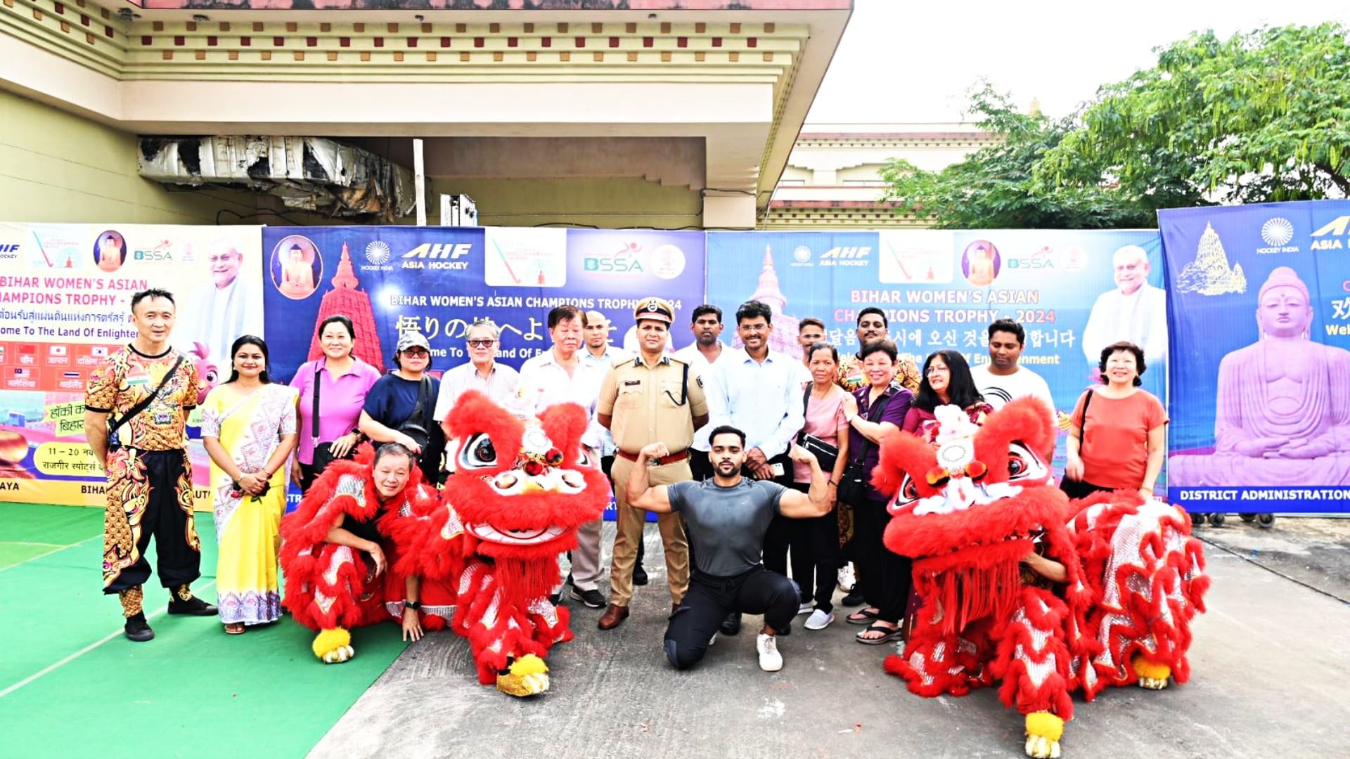 Gaya: Chinese team reached Bihar for Asia Women's Hockey Tournament grand welcome with traditional dance-music