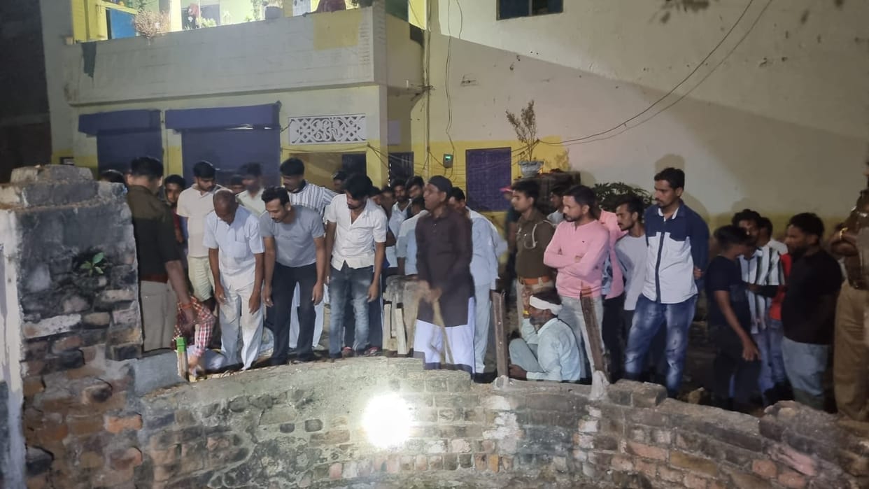 A drunk youth fell into a dry well was taken out on a cot people said he always does wrong things