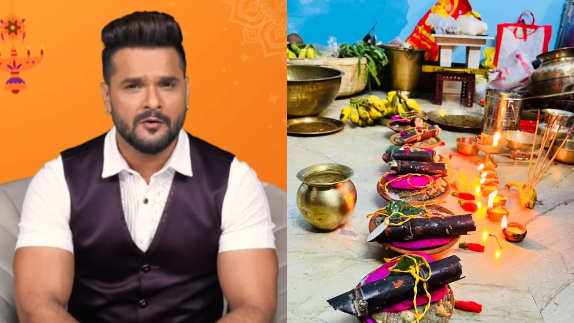 Bhojpuri stars Akshra Singh Rani Chatterjee Pawan Singh Khesari Lal Yadav Manisha Rani celebrate Chhath Puja